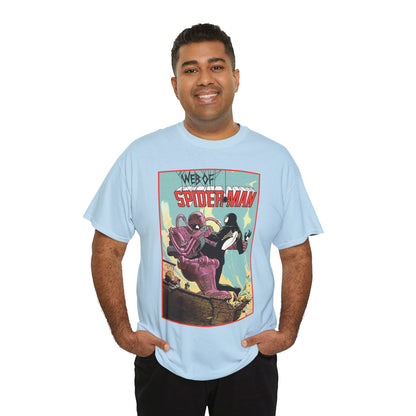 Web of Spider-Man T-Shirt - Charles Vess Art - Peter Parker, Black Symbiote Suit - Webslinger
