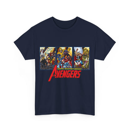 Avengers T-Shirt - John Byrne Art - Thor, Captain America, Iron Man, Hulk, Scarlet Witch, Wasp, Quicksilver, The Black Knight - Marvel Comics