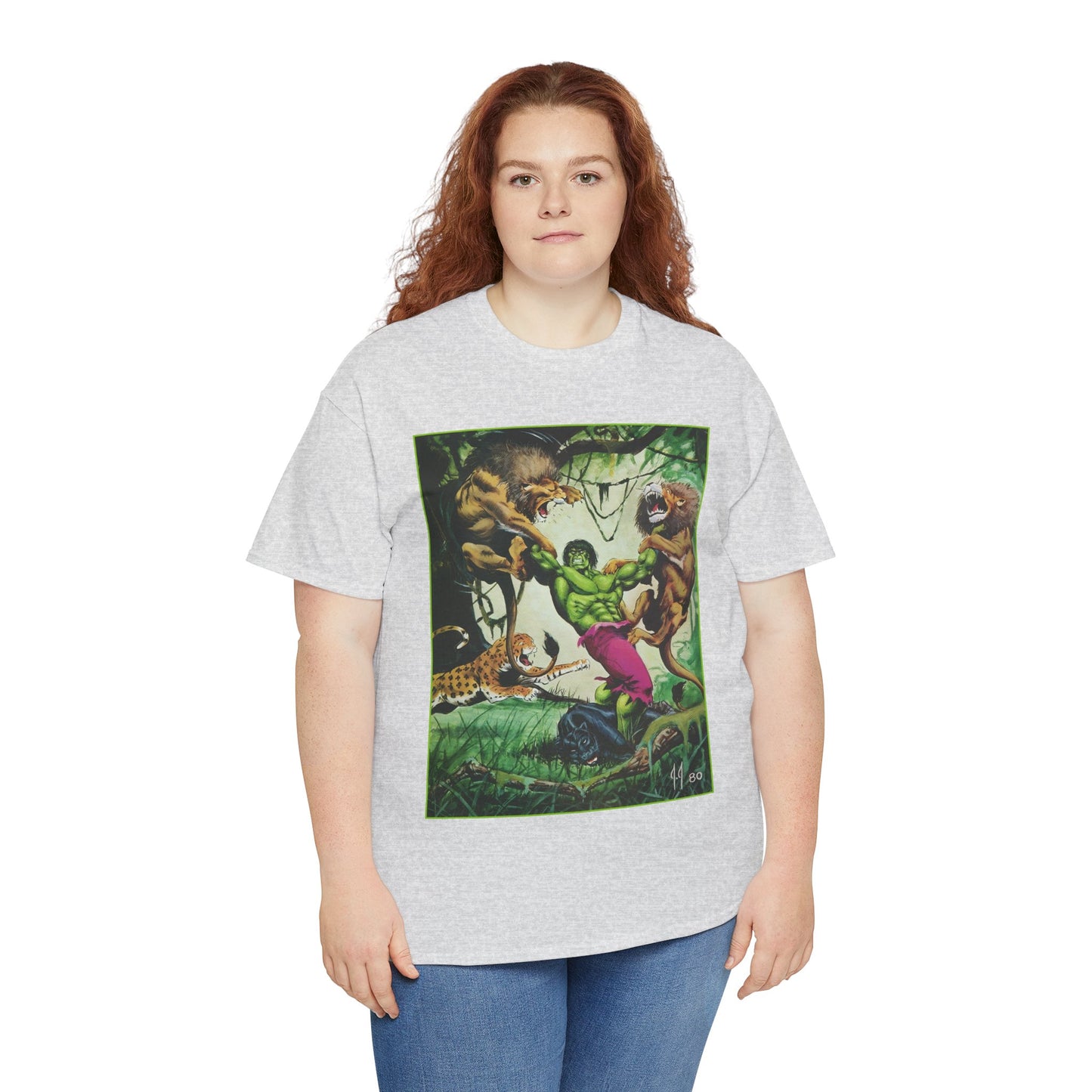 Incredible Hulk T-Shirt - Joe Jusko Art - Hulk Fighting Lions and Tigers (But No Bears, Oh My!) - Marvel Comics