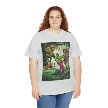 Incredible Hulk T-Shirt - Joe Jusko Art - Hulk Fighting Lions and Tigers (But No Bears, Oh My!) - Marvel Comics