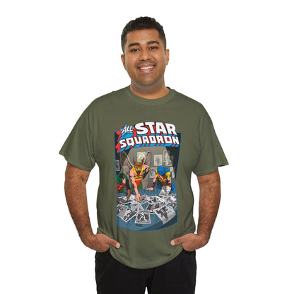 All-Star Squadron T-Shirt - Jerry Ordway Art - Hawkman, Doctor Mid-Nite, Atom - Justice Society JSA - #1 Cover - DC Comics