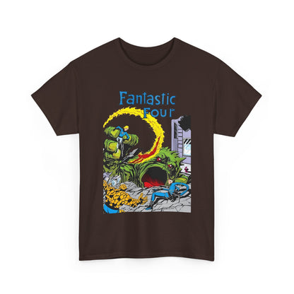 Fantastic Four T-Shirt - John Byrne Art - Cover to Issue #1 - Reed Richards, Invisible Woman, Human Torch, The Thing - Marvel Comics