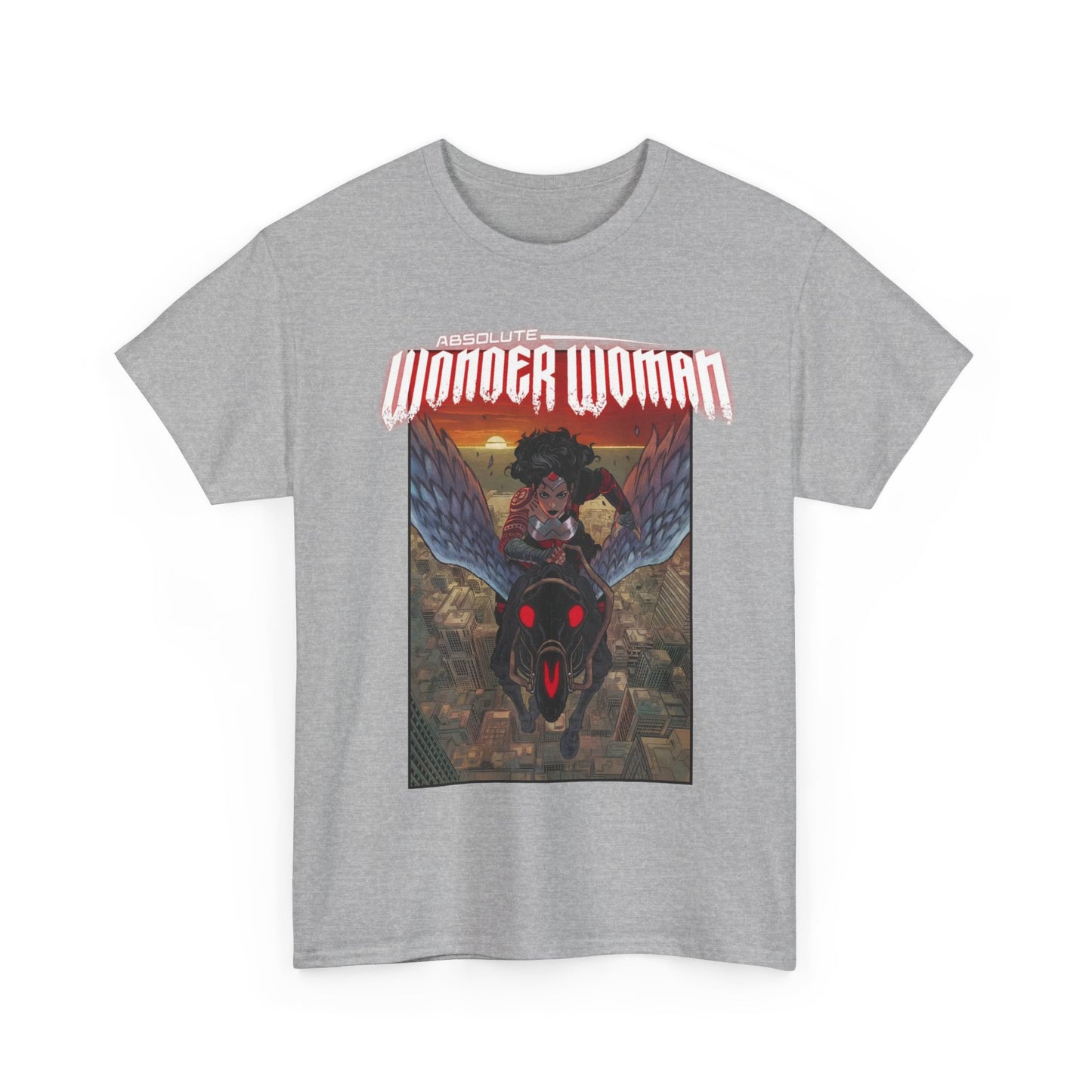Absolute Wonder Woman T-Shirt - Hayden Sherman Art - DC Comics All-In - Raised in Hell by Circe - Riding Pegasus
