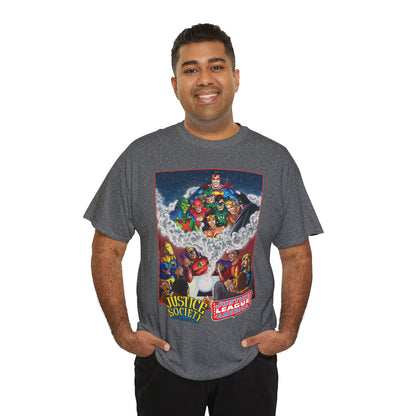 Justice Society & Justice League T-Shirt - George Perez Art - Golden & Silver Age - DC Comics