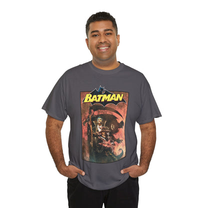 Batman T-Shirt - Bill Sienkiewicz Art - With Scarecrow & Ra's Al Ghul - DC Comics