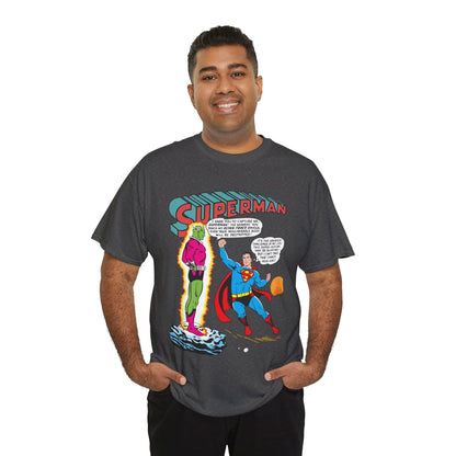 Superman T-Shirt - Curt Swan Art - Vs Brainiac- Silver Age 1st Appearance - DC Comics