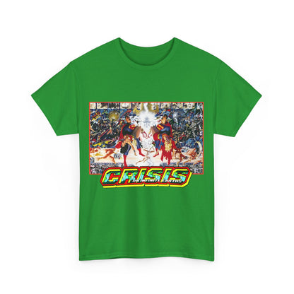 Crisis on Infinite Earths T-Shirt - Alex Ross & George Perez Art - Superman, Wonder Woman, Supergirl, Flash, Monitor, Anti-Monitor - DC Comics