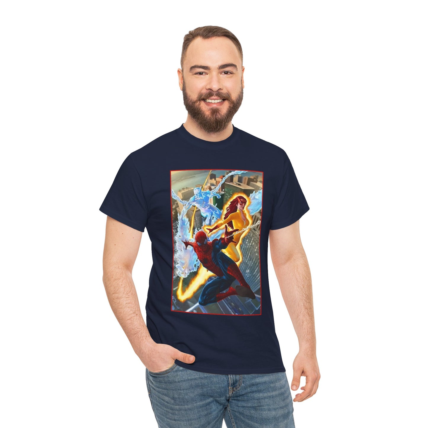 Spider-Man & His Amazing Friends T-Shirt - Firestar, Iceman - Marvel Comics