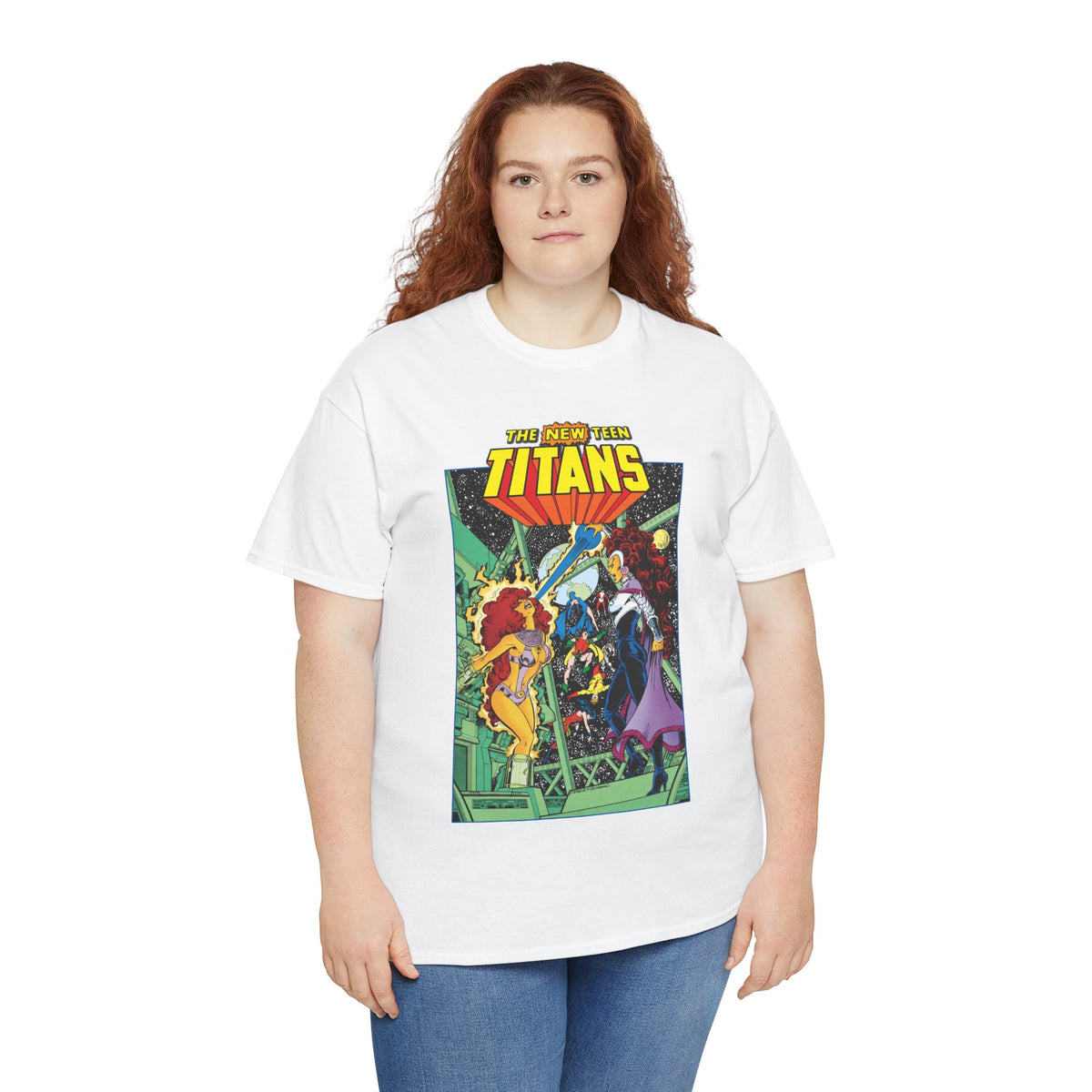 New Teen Titans T-Shirt - George Perez Art - Starfire Vs Blackfire - DC Comics