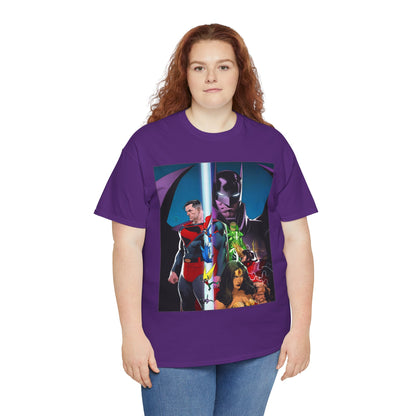 Kingdom Come T-Shirt - Dan Mora Art - Batman/Superman World's Finest Cover - Superman, Batman, Wonder Woman, Green Lantern, Robin, Flash - DC Comics