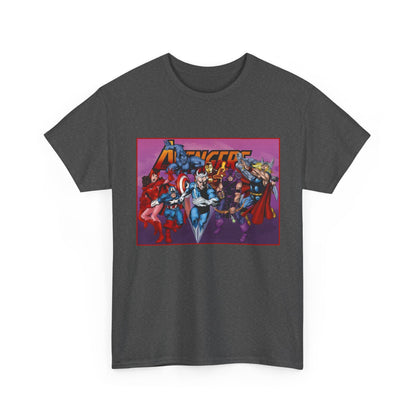Avengers T-Shirt - John Byrne Art - Captain America, Quicksilver, Scarlet Witch, Beast, Iron Man, Thor, Hawkeye - Marvel Comics