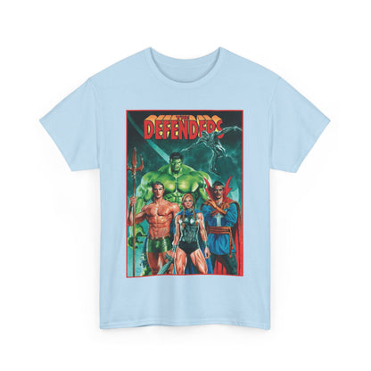 Defenders T-Shirt - Dr Strange, Valkyrie, Hulk, Namor, Silver Surfer - Marvel Comics - Popular 1970s Series