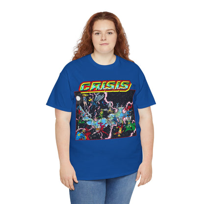 Crisis on Infinite Earths T-Shirt - George Perez Art - #1 Cover, First Issue - Harbinger, Pariah, Obsidian, Firestorm - DC Comics
