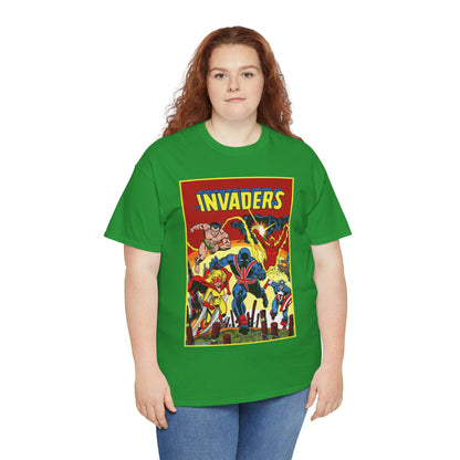 Invaders T-Shirt - Captain America, Human Torch, Namor, Spitfire - World War II Soldiers - Golden Age Heroes - Marvel Comics
