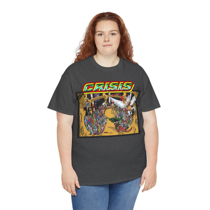 Crisis on Infinite Earths T-Shirt - George Perez & Jerry Ordway Art - The Monitor's Satellite - DC Comics