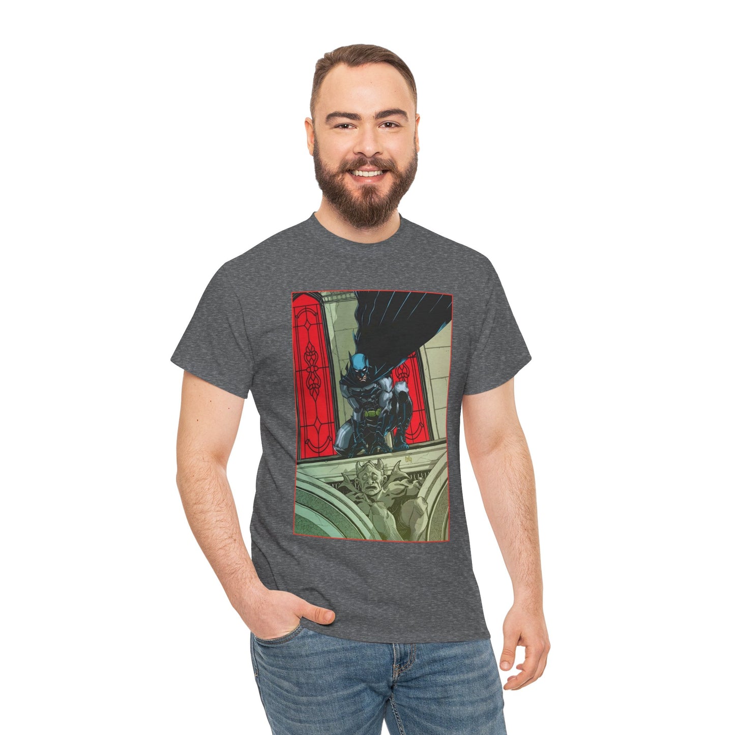 Batman T-Shirt - Cully Hamner Art - Batman Allies Secret Files Cover - Gotham Protector - And a Gargoyle! - DC Comics