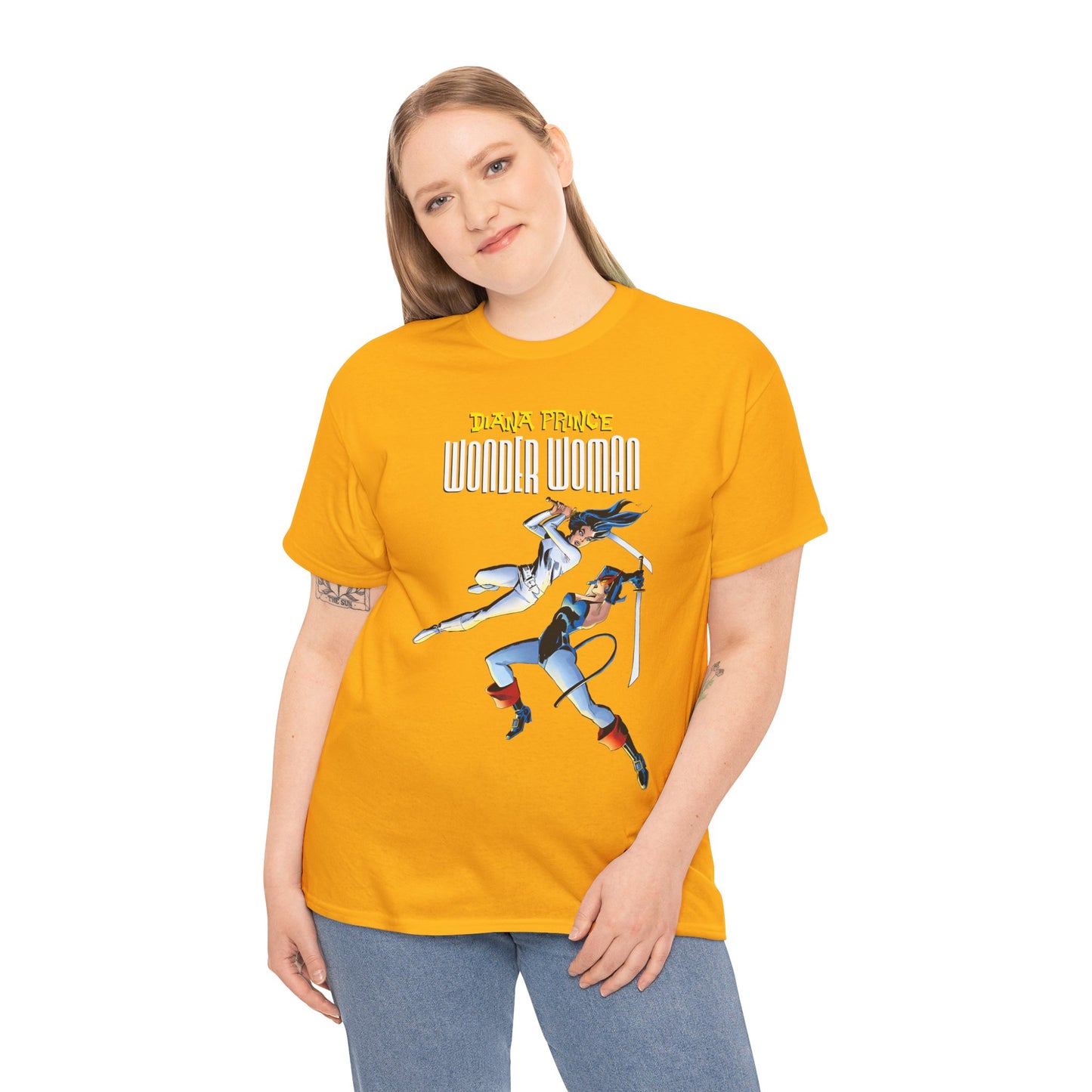 Diana Prince Wonder Woman  T-Shirt - From Diana's 1970s White Suit No-Powers Years - Bronze Age DC Comics
