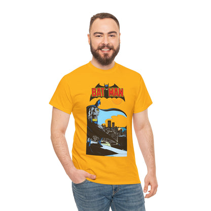 Batman T-Shirt - Jim Aparo Art - Dark Knight Looking Over Gotham City - Bronze Age Art - DC Comics