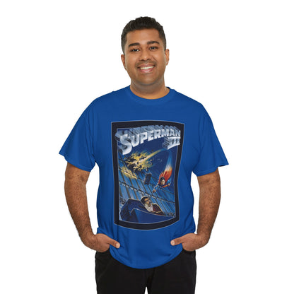 Superman III T-Shirt - Movie Poster Art - Christopher Reeve & Richard Pryor - Metropolis, Man of Steel - DC Comics