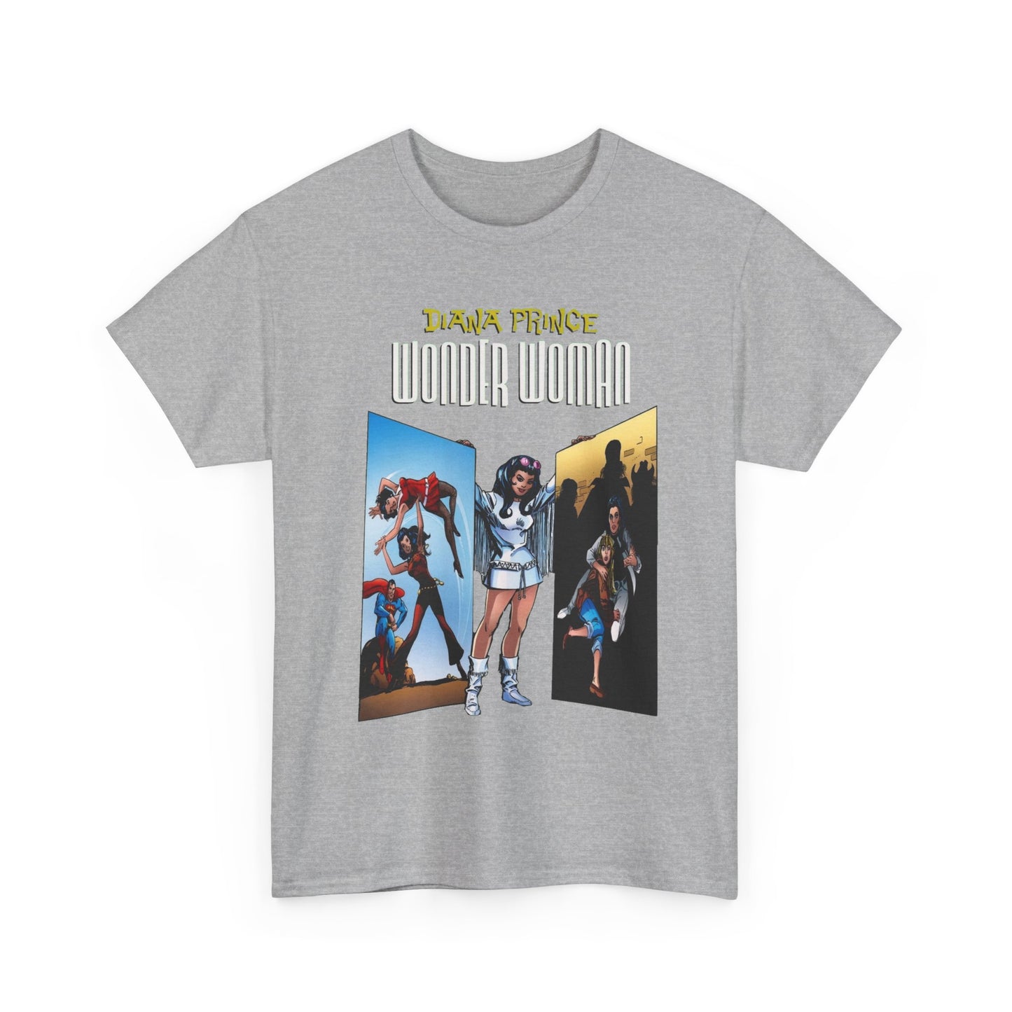 Diana Prince Wonder Woman  T-Shirt - 1970s White Suit Years - Bronze Age DC Comics