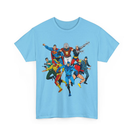 Charlton Characters T-Shirt - DC Comics - Captain Atom, Peacemaker, The Question, Blue Beetle, Judomaster