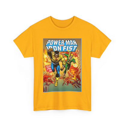 Power Man & Iron Fist T-Shirt - Luke Cage & Danny Rand - Popular Marvel Comics 1970s Series - Heroes for Hire - Great Retro Art