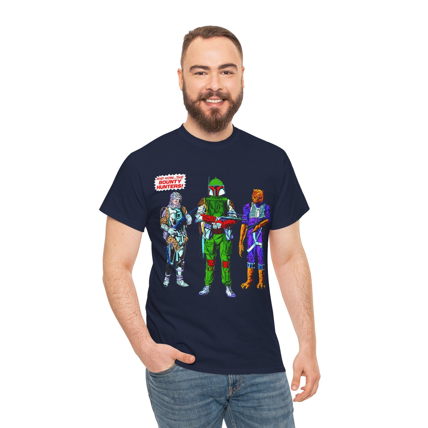 Boba Fett, Bossk, Dengar T-Shirt - Star Wars Bounty Hunters from Empire Strikes Back - Marvel Comics 1980s Art - Alternate Colors