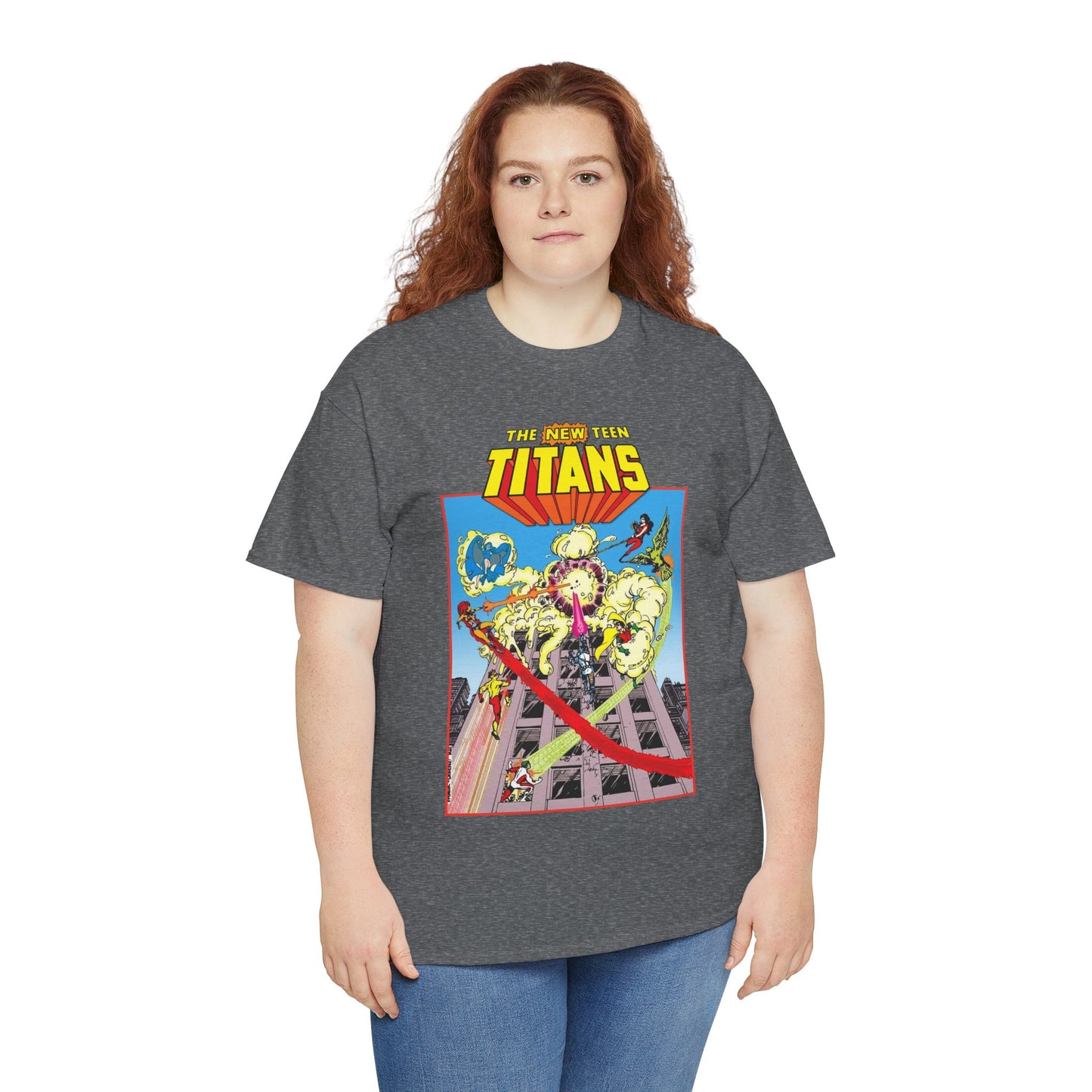 New Teen Titans T-Shirt - George Perez Art - DCCP #26 Preview Cover - Raven, Cyborg, Starfire, Changeling - DC Comics