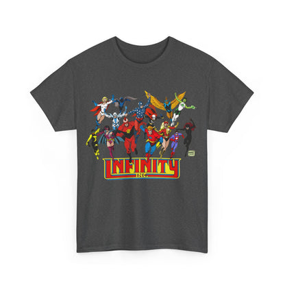 Infinity Inc Shirt - Tom Grummett Art - Jade, Obsidian, Huntress, Power Girl, Fury, Silver Scarab, Wildcat, Star-Spangled Kid - JSA Successors - DC Comics
