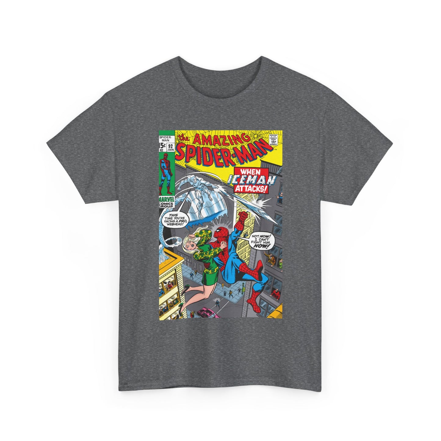 Amazing Spider-Man #92 T-Shirt - Iceman, Gwen Stacy - Marvel Comics