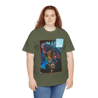 Justice League Vs Godzilla Vs Kong T-Shirt - Dan Mora Art - Wonder Woman, Superman, Batman - DC Comics