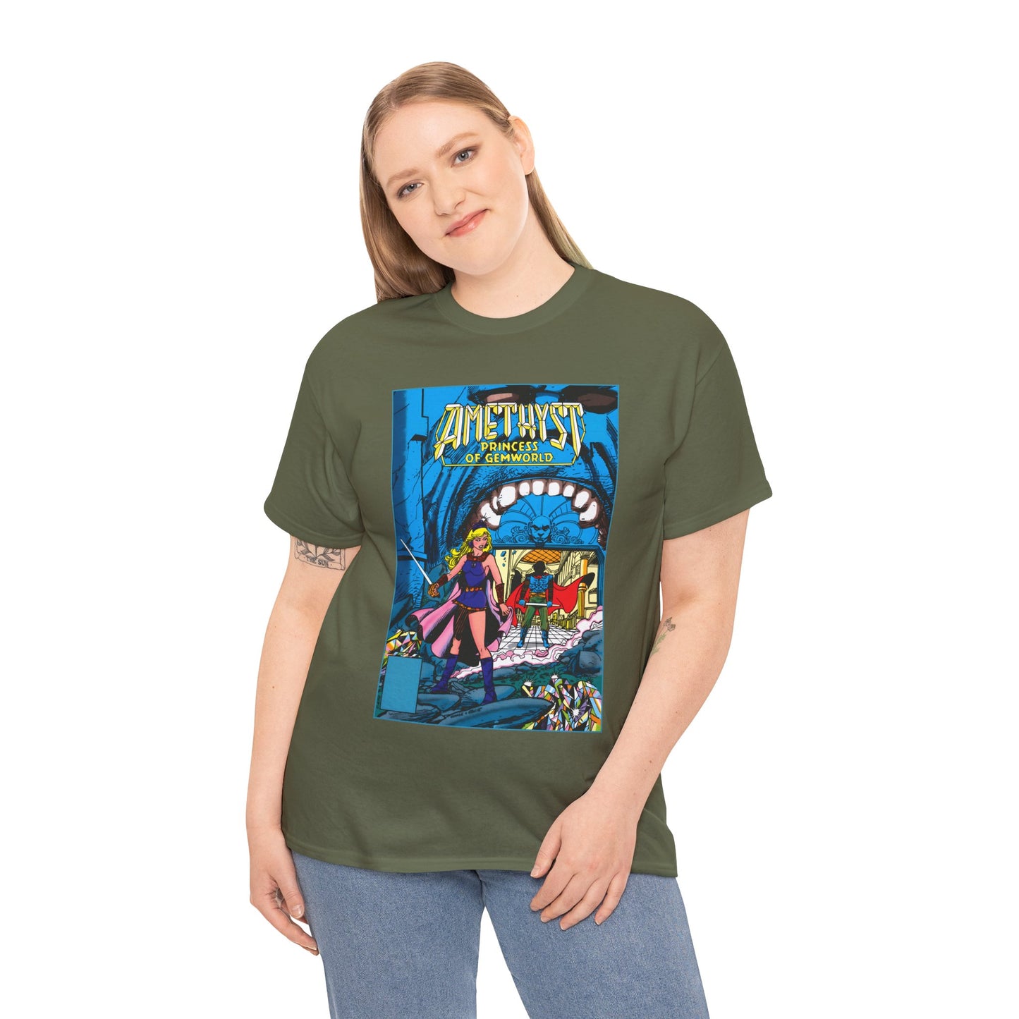 Amethyst, Princess of Gemworld T-Shirt - George Perez & Ernie Colon Art - The Last Battle Vs Dark Opal - DC Comics