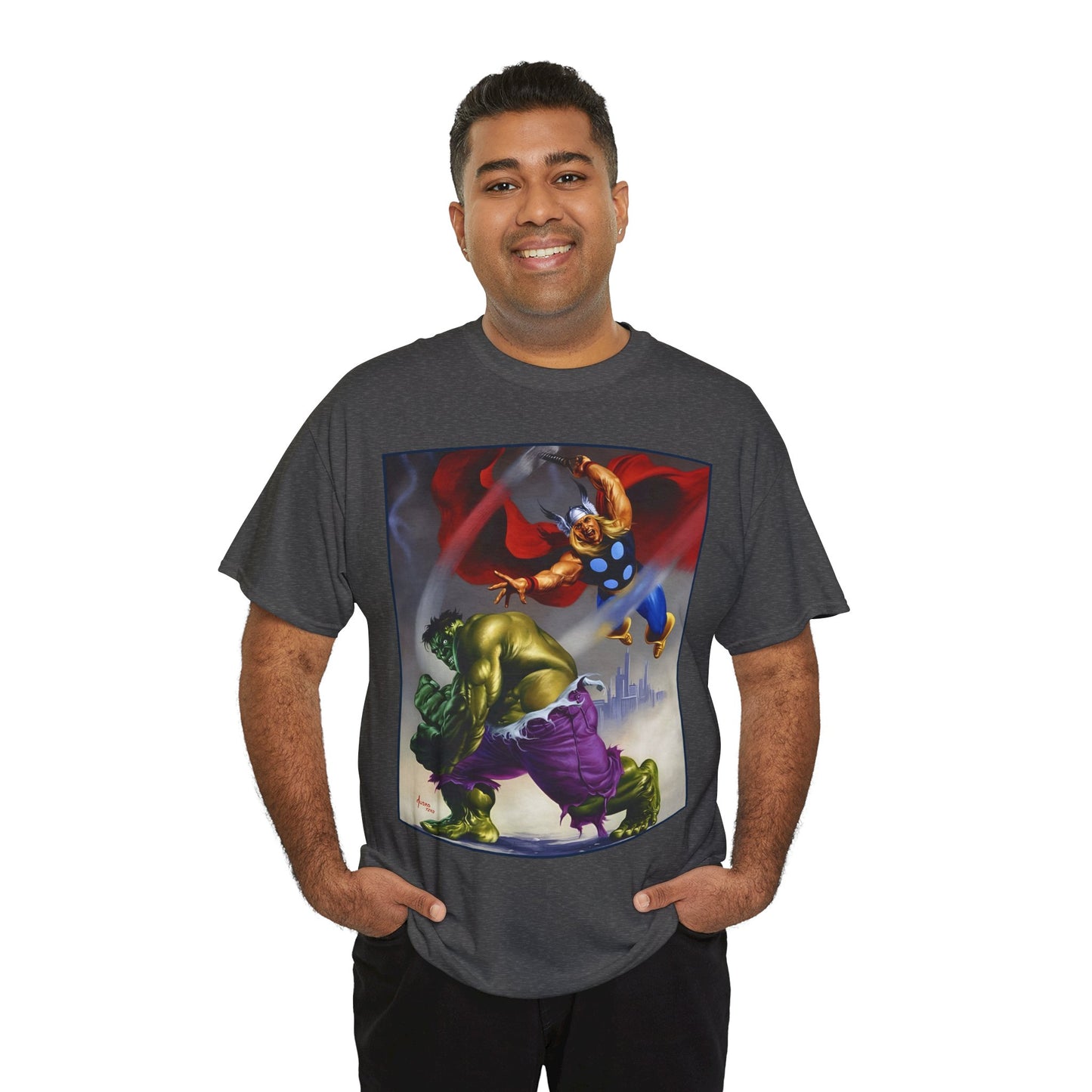 Incredible Hulk & Thor T-Shirt - Joe Jusko Art - Marvel Comics