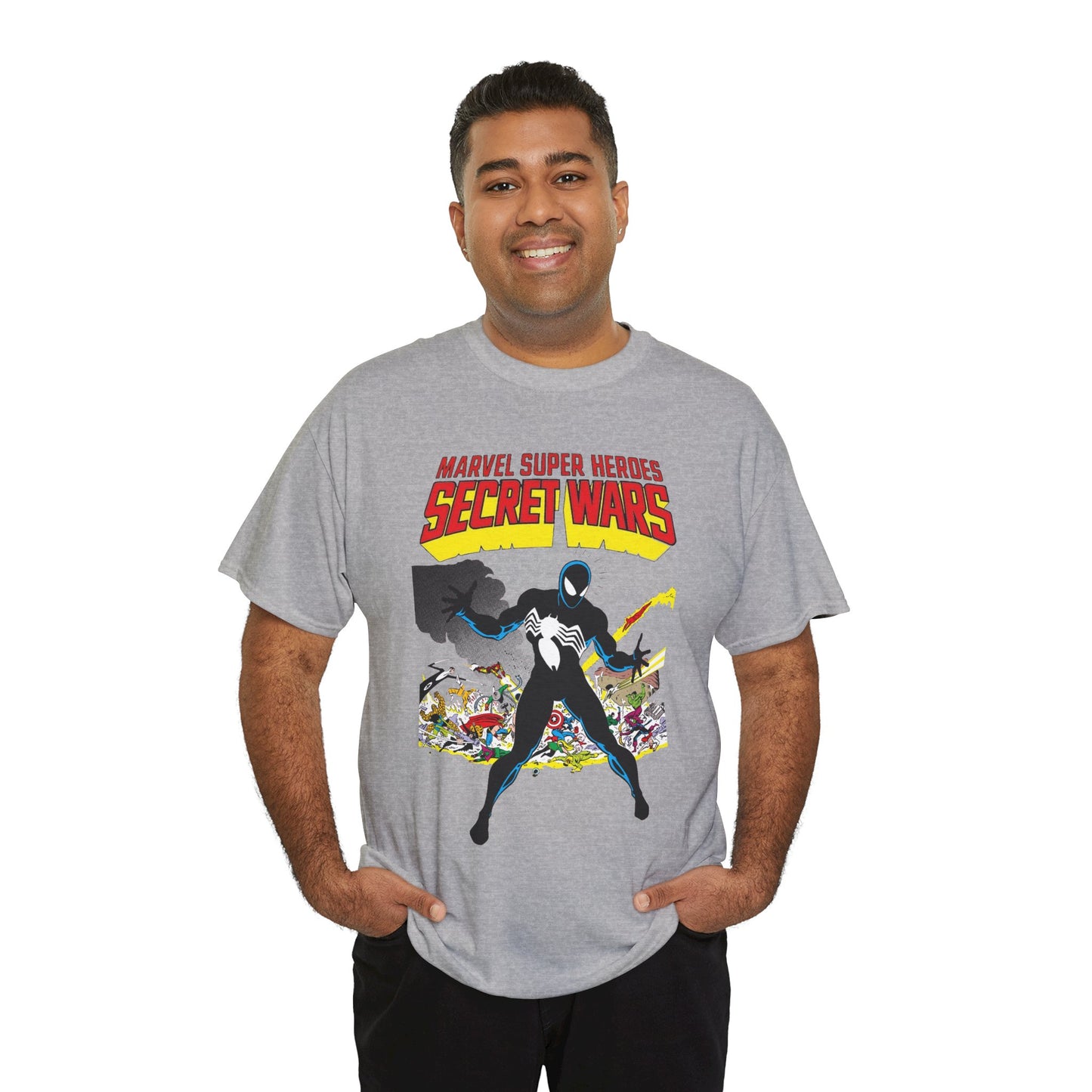 Secret Wars T-Shirt - Classic Marvel Comics Series - Alien Symbiote Spider-Man, 1st Appearance - Future Venom Story