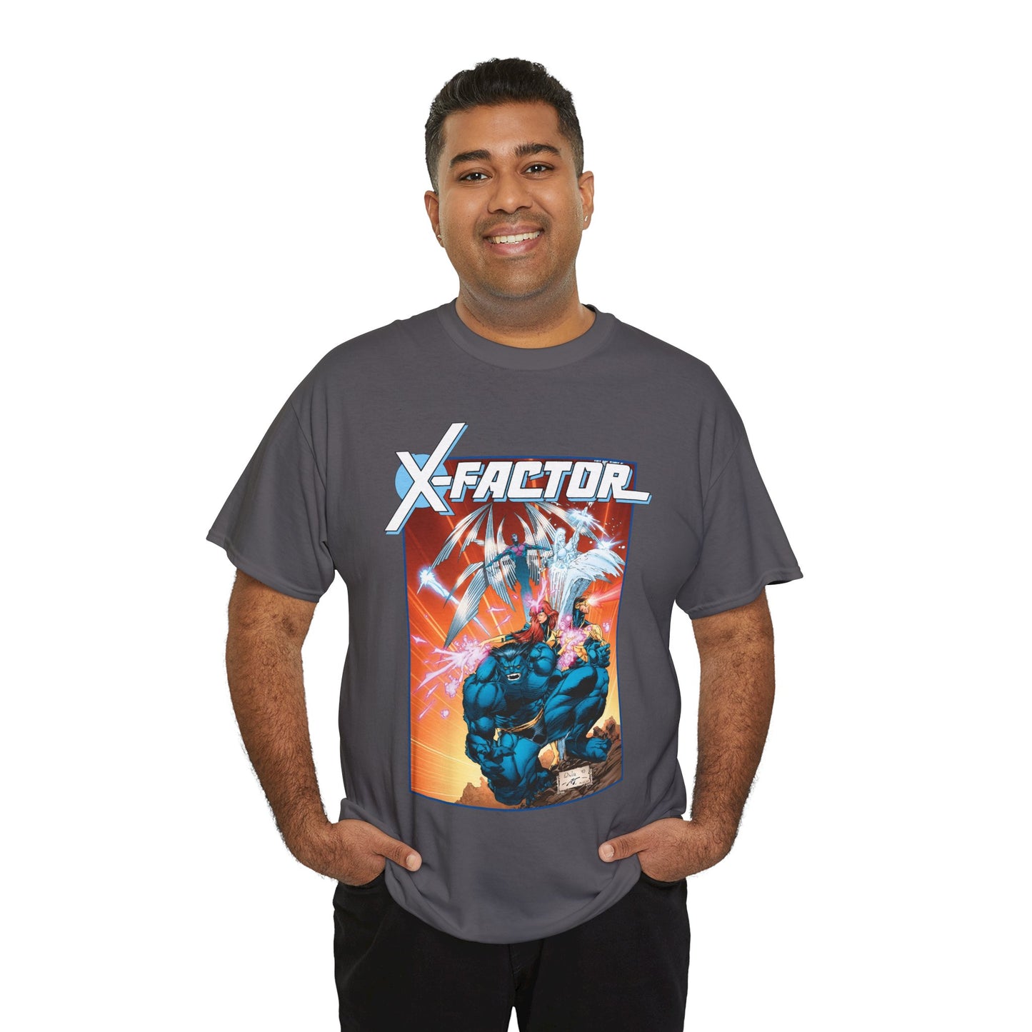 X-Factor T-Shirt - Whilce Portacio Art - Cyclops, Jean Grey, Iceman, Arcangel, Beast - X-Men Founding Members - Marvel Comics