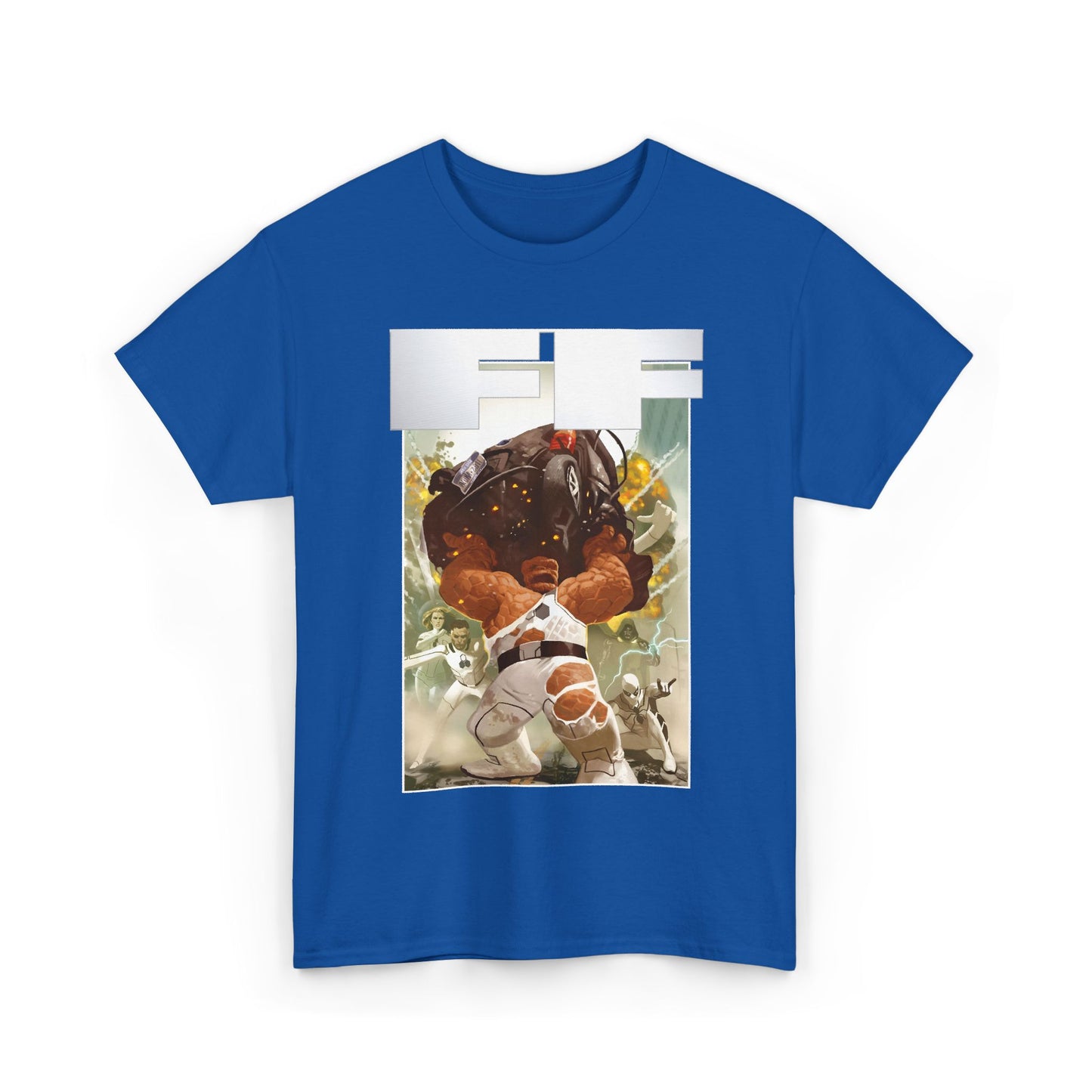 FF T-Shirt - Daniel Acuna Art - Fantastic Four - Mr. Fantastic, Invisible Woman, Thing, Spider-Man - Marvel Comics