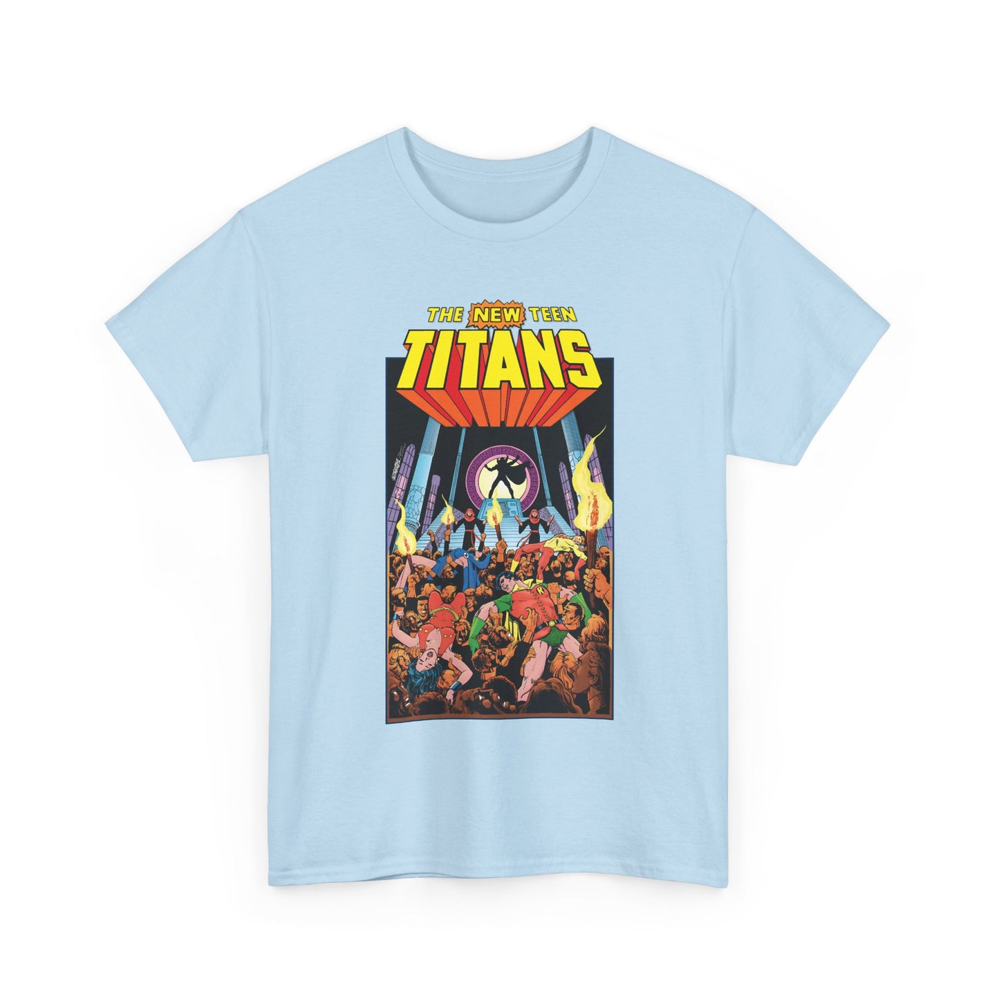New Teen Titans T-Shirt - George Perez Art - #22 Cover - Wonder Girl, Robin, Raven, Kid Flash - Brother Blood Story - DC Comics