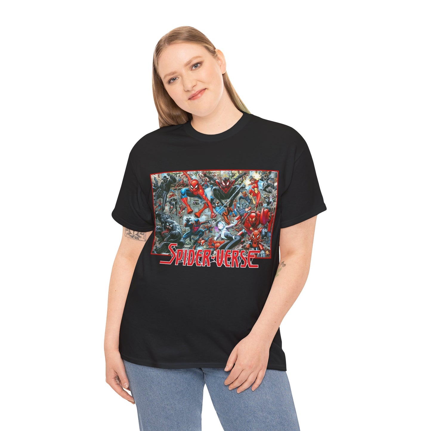 Spider-Verse T-Shirt - Arthur Adams Art - Spider-Man, Venom, Spider-Man 2099, Miles Morales, Spider-Woman - Marvel Comics