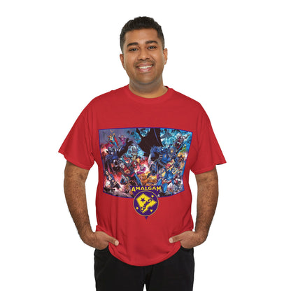 Amalgam T-Shirt - DC Vs Marvel Comics - 1990s - Jim Lee Art - Dark Claw, Amazon, Super Soldier, Spiderboy, Speed Demon