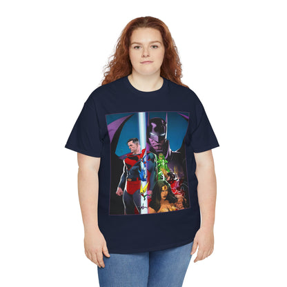 Kingdom Come T-Shirt - Dan Mora Art - Batman/Superman World's Finest Cover - Superman, Batman, Wonder Woman, Green Lantern, Robin, Flash - DC Comics