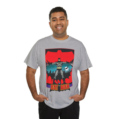 Batman T-Shirt - George Perez Art - 1980s JLA Postcard Art - DC Comics
