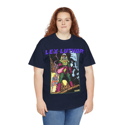 Lex Luthor T-Shirt - George Perez Art - 1980s DC Comics - Action Comics Armor - Inspiration for Super Powers Figure - Superman Enemy