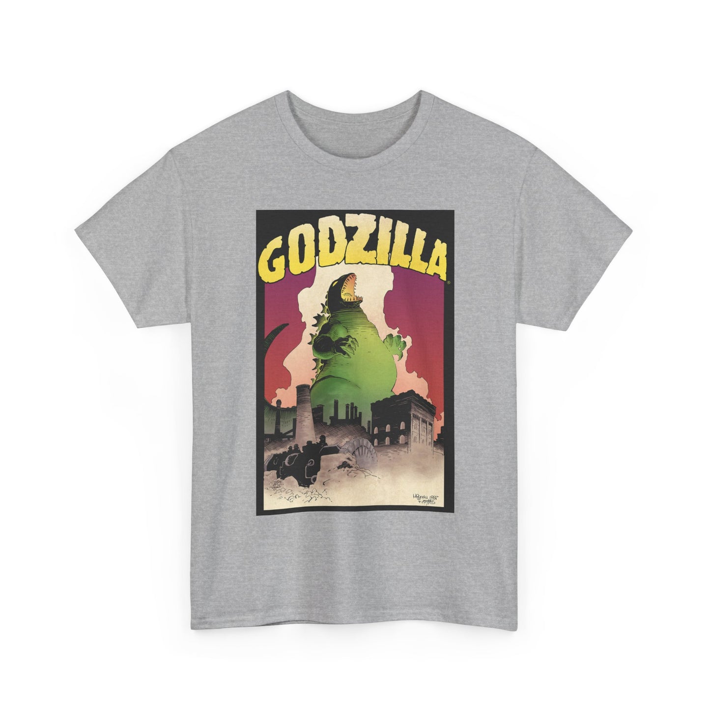 Godzilla T-Shirt - Mike Mignola Art - 1987 Portfolio Artwork - Dark Horse Comics