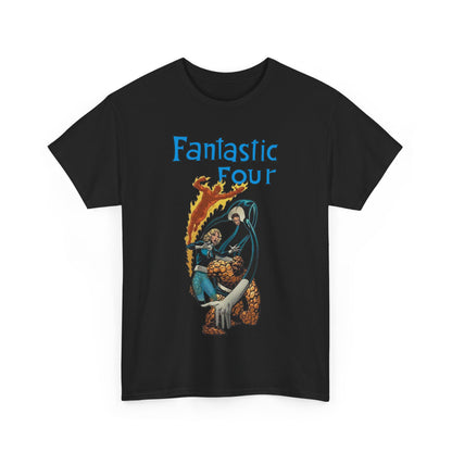 Fantastic Four T-Shirt - John Byrne Art - Invisible Woman, Reed Richards, The Thing, Human Torch - Marvel Comics
