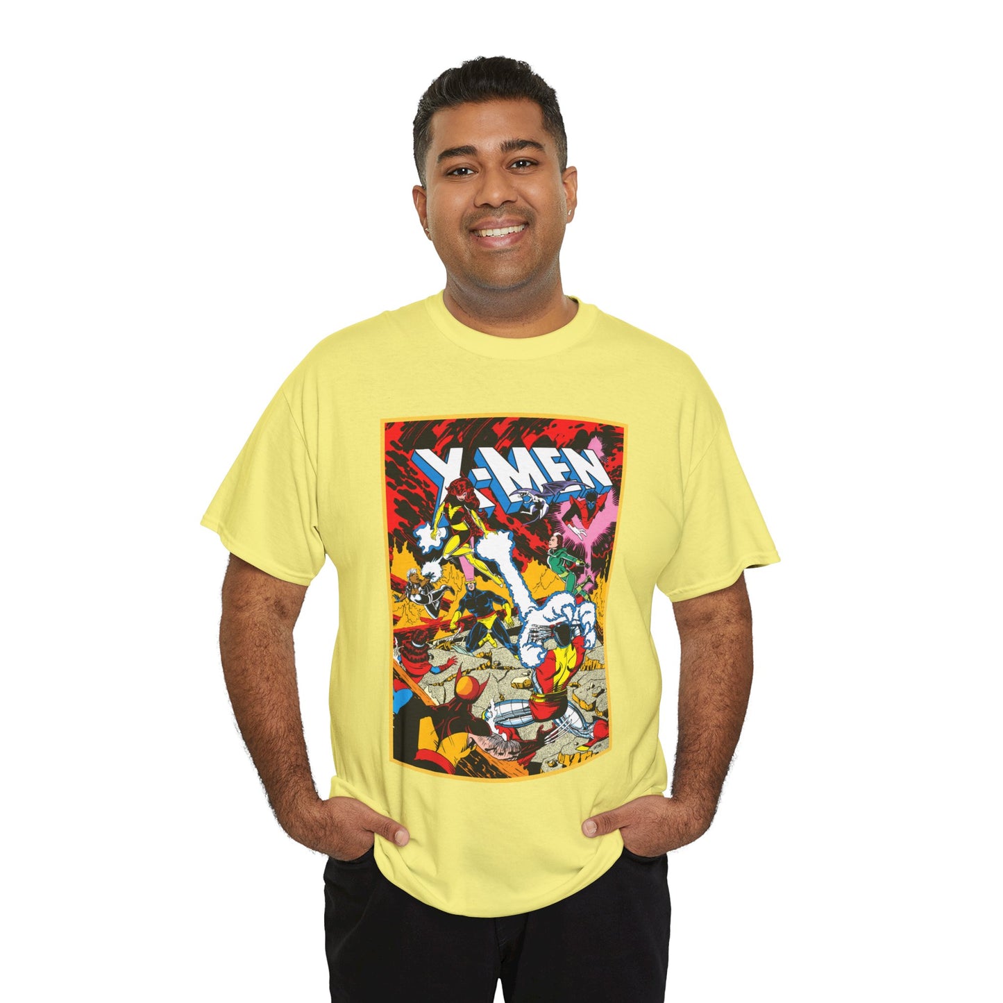 X-Men T-Shirt - Paul Smith Art - Return of Dark Phoenix - Wolverine, Colossus, Cyclops, Storm, Nightcrawler, Rogue - Marvel Comics
