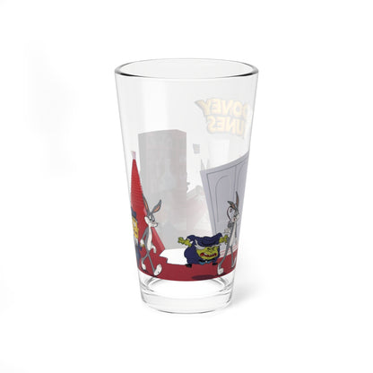 Bugs Bunny Jekyll Hyde Pint Glass 16oz Looney Tunes Dr Jekyll Mr. Hyde Transformation Cartoon Glassware Vintage Retro Nostalgia Fan Gift