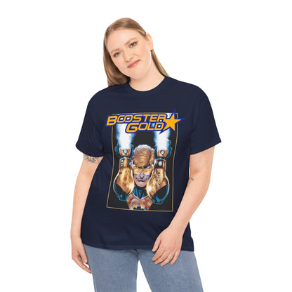 Booster Gold T-Shirt - Dan Jurgens Art - Batman & Robin in His Gauntlets - DC Comics