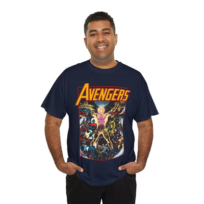 Avengers T-Shirt - George Perez Art - Korvac Saga - Guardians of the Galaxy - Thor, Captain America, Iron Man, Scarlet Witch, Vision, Wonder Man, Hawkeye - Marvel Comics