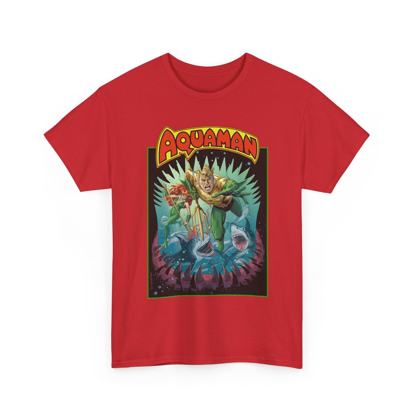 Aquaman T-Shirt - José Luis García-López Art - 80th Anniversary Variant Cover - Arthur Curry, Mera, Bronze Age Look - DC Comics