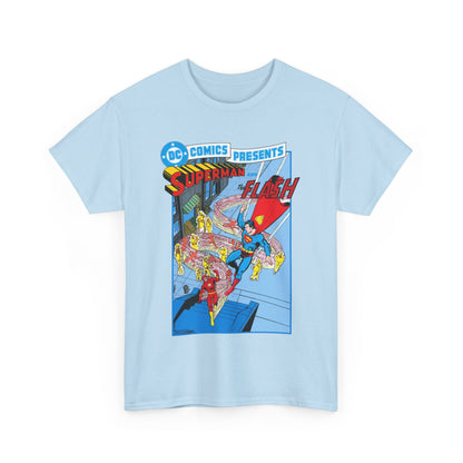 Superman & Flash T-Shirt - George Perez Art - DC Comics Presents #38 Cover Art - Bronze Age Classic